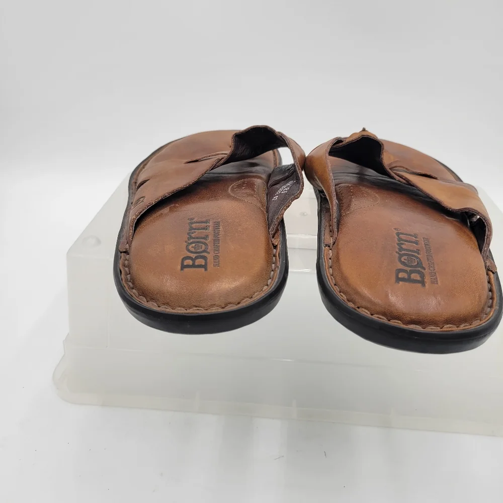 Mens Born Leather Sandals Thong Size 9 M5332 A7